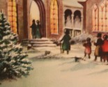 Vintage Christmas Card To Mother &amp; Father at Christmas Snow and Church  - $3.95