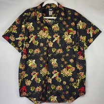 Starwars Shirt Mens XL Boba Fett Hawaiian Floral Print Button Up Collared Top - £29.60 GBP