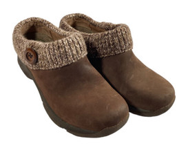 Women’s Dansko KENZIE Brown Leather Sweater Slip On Mule Shoes US Size 6... - $40.49