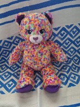 Build-A-Bear BAB Rainbow Confetti 16&quot; Leopard Plush Stuffed Animal GUC - £10.42 GBP