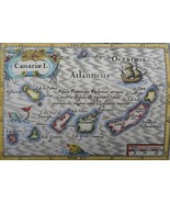 Spain, Canary Islands, early map by Bertius/Hondius, 1616, Canariae I. - $179.00