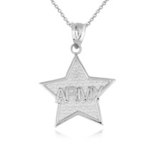 Sterling Silver United States US Army Star Pendant Necklace - Licensed - £18.88 GBP+