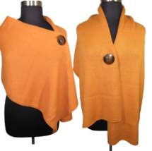 Simply Noelle Orange Sweater Knit Multi Way Wrap Scarf Shawl - £31.28 GBP