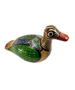 Folk Art Duck Mexican Pottery Hand Painted Decor Wall Redware - $401.42 MXN
