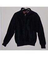 VTG Authentic Imports Navy Blue Suede Leather Bomber Jacket Fullzip Wome... - £31.10 GBP