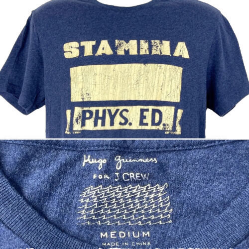 J Crew x Hugo Guinness Stamina Phys Ed Distressed T-Shirt size Medium Mens 2015 - $38.56