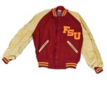 Florida State Letterman Varsity Jacket FSU University Size Large 1980s Vtg - £233.89 GBP
