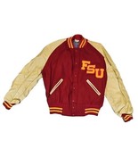Florida State Letterman Varsity Jacket FSU University Size Large 1980s Vtg - £233.51 GBP