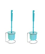 Set of 2 Elegant and Efficient Free Standing Toilet Brush Set Modern Sky... - $13.56 CAD
