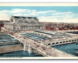 New Union Railroad Station Chicago Illinois IL WB Postcard N19 - $2.92