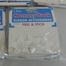 Lot of 5 Memory Book Ribbon Accessories Offray Peel Stick Acid-Free Whit... - $9.75