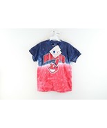 NOS Vtg 90s Youth Large Cleveland Indians Chief Wahoo Baseball Tie Dye T... - $734.16 MXN