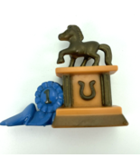 Fisher Price Loving Family Stable Horse Trophy Brown First Place Ribbon 2&quot; - $9.33 CAD