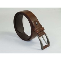Men's Belt By PICCODER Turkey Genuine Leather Solid 3100 Brown image 2