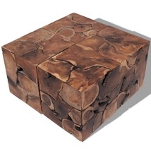 vidaXL Solid Teak Square Stool Set of 4 Medium Brown Wooden Furniture Outdoor - $7,806.07 MXN
