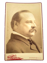 Antique 1880&#39;s Grover Cleveland 22nd &amp; 24th US President Cabinet Card Photograph - £62.80 GBP