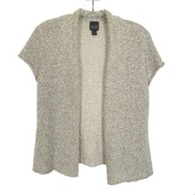 Womens Size Small Eileen Fisher Beige Open Front Knit Cardigan Sweater - £24.76 GBP