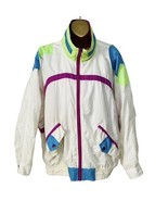 Vtg 80&#39;s -90&#39;s East West Track Jacket Windbreaker Medium Aztec Retro Design - $23.72