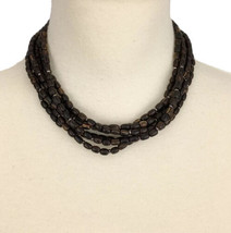 SILPADA sterling Palm Wood multistrand necklace - 925 silver brown N1349 retired - £19.98 GBP