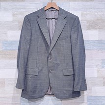 Samuelsohn Tweed Blazer Sport Coat Gray 2 Button Wool Super 110s Mens 40R - $188.09