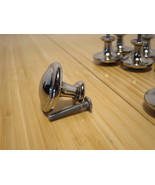 Set of 8 Round Modern Drawer Pulls Silver Metal Color Possibly Chrome &amp; ... - $19.17 CAD
