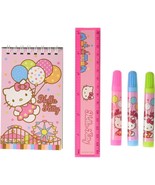 Hello Kitty Stationery Set Ruler Marker Pens Notepad Birthday Party Favo... - €5,04 EUR