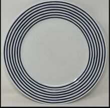 6 LENOX KATE SPADE CHARLOTTE STREET EAST DINNER PLATES NAVY/WHITE  BNWT - $128.42
