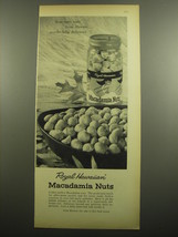 1960 Royal hawaiian Macadamia Nuts Advertisement - £11.84 GBP
