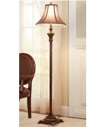 Woodland 60&quot; Floor Lamp Light Standing Wood Gilded Gold Brown OK LIGHTIN... - $85.49