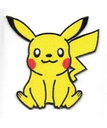 Pokemon Anime Pikachu Sitting Die-Cut Figure Embroidered Patch NEW UNUSED - £6.15 GBP
