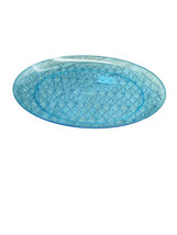Greenbrier’s 14 Inches Summer Picnic Flat Round  Style Plastic Aqua Blue... - $14.73