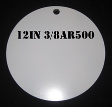 12in. AR500 Shooting Target - 3/8in Thk. Pistol/Rifle Target - 1pc. Stee... - £59.14 GBP