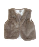 Willow &amp; Wyatt Girls Faux Fur Vest 4T Pompon Closure Beige Winter Boho C... - $15.72