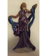 African Princess Ceramic Ebony Figurine Shiah Yih - $4.90