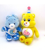 Care Bear Set of 2 Yellow Cupcake Blue Cloud Plush Teddy Bears 2015 -21 - $240.43 MXN