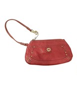 Stone Mountain Wristlet Wallet Mini-Purse Red Maroon Leather Zip Hand Clasp - £7.53 GBP