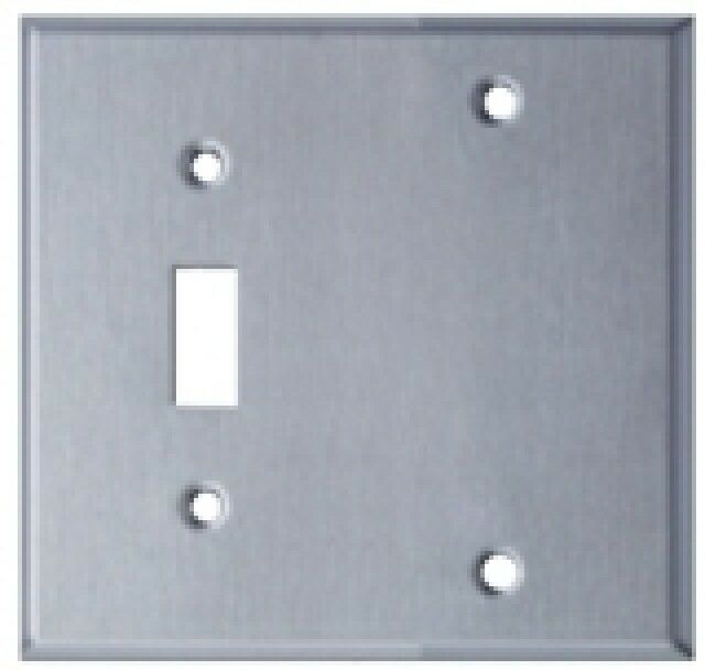 Westgate SSC2A Two Gang with Toggle Switch Stainless Steel Wallplate - $3.29