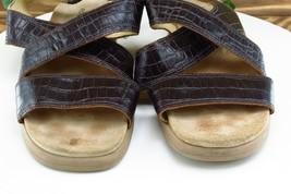 Rockport Sz 8 W Brown Slingback Leather Women Sandals W98402 - £13.41 GBP