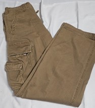 Aeropostale 036 Khaki Distressed Cargo Pants Straight Leg Men&#39;s Size 32X34 - €13,89 EUR