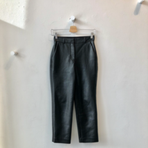 0 / XS - Babaton $148 Black Vegan Leather Command Cropped Pant 1217GN - $50.00