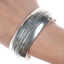 7&quot; Vintage Navajo chiseled silver bracelet - $297.00