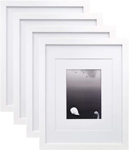 11x14 Picture Frames Made of Solid Wood 4 PCS White  for Table Top Wall Mounting - £18.25 GBP