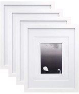 11x14 Picture Frames Made of Solid Wood 4 PCS White  for Table Top Wall ... - £18.12 GBP