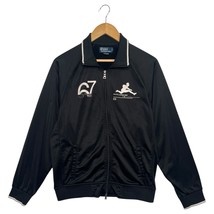 VTG Polo Ralph Lauren Track Jacket Mens Medium Black Hurdle Full Zip Ret... - $558.42 MXN