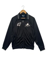 VTG Polo Ralph Lauren Track Jacket Mens Medium Black Hurdle Full Zip Ret... - $29.69
