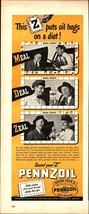 1946 Pennzoil, picture the difference a Z can make, Vintage Print Ad d7 - $24.11