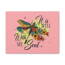  Psalm 42:7 It Is Well Dragonfly Green Christian Wall Art Bible  - £56.03 GBP+