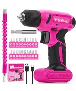 8V Pink Cordless Drill Set, Electric Screwdriver Drill Driver Set With 3... - £40.91 GBP