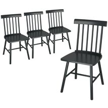 Dining Chairs Set of 4, Farmhouse Wood Kitchen Chairs with Rubber Wood F... - $429.51