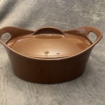 Rachael Ray Stoneware Casserole 4.25 Quart Oval Covered Dutch Oven Brown - £22.17 GBP